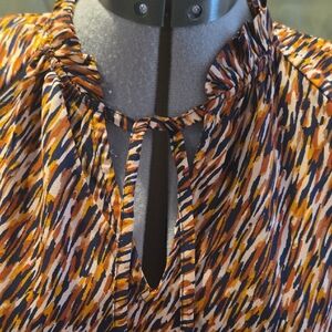 Multicolor Patterned Women's Top